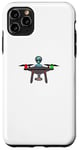 Coque pour iPhone 11 Pro Max Design drôle de pilote de drone extraterrestre OVNI.