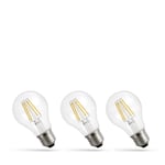 LED-lampe E27 7W 2700K 770 lumen 3-pack