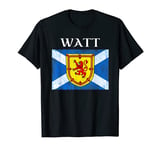 Watt Clan Scottish Name Scotland Flag T-Shirt