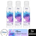 Dove Bath Therapy Shower & Shave Mousse 15Minutes Self-care for Your Body, 200ml