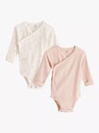 Lindex Baby Organic Cotton Wrap Bodysuits, Pack of 2