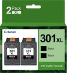 301Xl Cartouches D'Encre Reconditionnées Pour Hp 301 Xl 301Xl Pour Hp Envy 4500 5530 4502 4504 Deskjet 2540 3050 2543 1050 1510A 2050 2512 Officejet 4630 26630 266 20 Imprimantes 2.-Noir