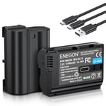 ENEGON EN-EL15/EL15c Batteries à Charge directe pour (2100mAh) avec Port de Charge Type C pour Nikon Z6, Z7, D7100, D750, D7000, D7200, D600,D610,D880, D810,D810a,D800,D850