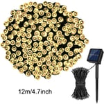 Solar LED String Lights Multipurpose Outdoor Glödande Ornament 12m four colors