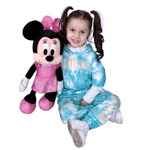 Peluche Disney Minnie Mouse Glitter Rose 55cm Original Fille Petite Fille