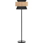 Lampe de salon sur pied abat-jour en rotin 40 W hauteur 153 cm - Luminaire sur p