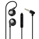 Ecouteurs pour WIKO View 4 Lite avec Micro Reglage Kit Main Libre Intra-AURICULAIRE Casque Universel Jack (Noir)