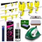 SkinRocks Cire pour Skis Professionnel Set 8-teilig Tendeurs Fer Ski Vice Jaune