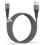 Câble Iphone 3m[Certifié Mfi],Cable Chargeur Iphone 3m Long Nylon Câble Lightning Usb Cordon Iphone Fil Pour Iphone 14 13 12 11 Pro Max/Xs/8/7/6/Se