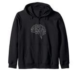 Human Memory Circuit Digital Brain Artificial Intelligence Zip Hoodie