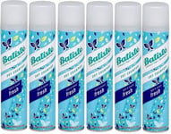 6 X Batiste Dry Shampoo FRESH Light & Breezy 200ml