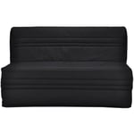 Banquette BZ JOE - Tissu noir - 3 places - L 143 x P 97 cm - Made in France