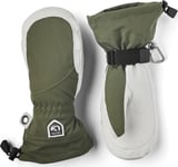 Hestra Women's Heli Ski Female Mitt Olive/Offwhite, 8