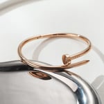 Rostfritt stål Guld Silver Solid Metalic Armring Manschett Ny design Nagelmode Kvinnor Tonåring Flickor Armband Smycken Armband Rose Gold