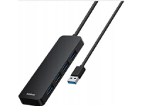 4in1 Hub Baseus UltraJoy Lite USB-A till USB 3.0 50cm (svart)