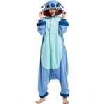 Stitch Pyjamas Anime Cartoon Sovkläder Outfit Jumpsuit_y Blue S