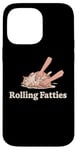 Coque pour iPhone 14 Pro Max Fat Cat Rolling Fatties Funny Cat Lovers Rolling Fatties Cat