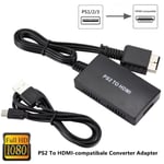 Game HDTV PS2 To HDMI Adapter Display Mode Audio Video Converter For PS1/2/3