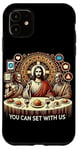 Coque pour iPhone 11 Vous pouvez vous asseoir avec Jésus américain et douze apôtres