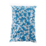 1000 stycken tomma hårda lösa gelatinkapslar storlek 0# Gel Medicin Blå Vit Blue White one size