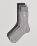 Polo Ralph Lauren 3-Pack Egyptian Rib Crew Sock  Grey Combo