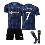 Cristiano Ronaldo #7 Cr7 21-22 Manchester Football Shirt Kit - Perfet Kids 24(130-140CM)