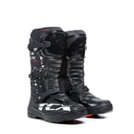 TCX - Comp Kid, Bottes de Motocross pour Enfants, Tige en Microfibre, 3 Boucles Fermeture en Polyuréthane avec Réglage Micrométrique et Velcro, Noir/Blanc