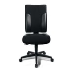 Chaise de bureau pivotante avec mécanisme synchrone noir/noir 420-540 mm sans accoudoirs capacité charge 110 kg TOPSTAR