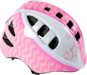 ON BIKE KIDS Casco Ciclo Casque de sécurité pour vélo Fille Garçon, Blanc/Rose, Taille Unique