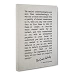 Great Gatsby Quote F. Scott Fitzgerald Vintage Canvas Wall Art Print Ready to Hang, Framed Picture for Living Room Bedroom Home Office Décor, 20x14 Inch (50x35 cm)