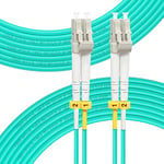 FLYPROFiber 50M OM3 LC à LC Câble Fibre Optique | Options de longueur: 0,5m-100m, 10GB Duplex LC-LC 50/125um LSZH Multimode Câbles à Fibres Optiques-50Meter