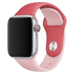 Apple Watch Series 4 40 mm klockarmband i kontrastfärg - Ros / Rosa