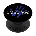 Not a Bot, Still Human, AI Joke PopSockets Adhesive PopGrip