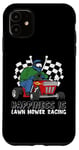 Coque pour iPhone 11 Happiness Is Lawn Mower Racing Tondeuse à gazon jardinier