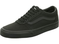 Mens Vans Size 14, Ward Sneaker Black Canvas Lace Up Shoes, Low Top Men's Trainers, Lightweight Sports Shoes by Vans Active Wear Range (14 UK)