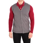 United Colors Of Benetton Mens V-neck knitted vest 1P94U6249 man - Grey Cotton - Size Large