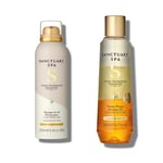 Sanctuary Spa Golden Sandalwood Three-Phase Shower Oil 250ml & Golden Sandalwood Mousse to Oil Moisturiser 200ml | Vegan and Cruelty Free