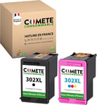 302XL fabriqué en France 2 Cartouches d'encre Compatibles avec HP 302 XL sans Affichage du Niveau d'encre pour Cartouche HP 302