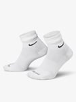 Nike Everyday Training Ankle Socks - Dame - Hvit - S