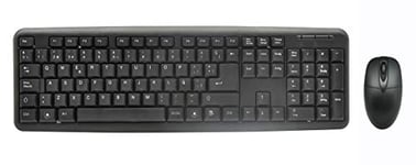 UNYKAch Kit Clavier et Souris OEM Espagnol, QWERTY, avec câble, 105 Touches à Membrane, 1200 dpi, Connexion USB, Silencieux, Ergonomique, Windows, Mac, Android, Linux