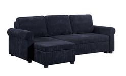 Argos Home Addie Velvet Reversible Storage Sofa Bed-Charcoal