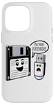 Coque pour iPhone 14 Pro Max Disquette vers clé USB 90s 00s Ordinateur Drôle Geek Joke