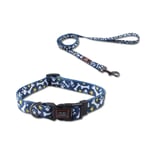 GaLon Ensemble Deux PièCes Collier De Chien,Col en Nylon Doux RéGlable Anti Etranglement,Durable & Robuste,Peut êTre Personnalisé Pas De Bruit fit Grande Petit Moyen Animal.(Largeur 1,5-2,5 Cm)