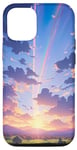 Coque pour iPhone 15 Pro Illustration de paysage naturel « First Light In The Morning »