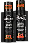 Alpecin Black Mens Shampoo with new Fragrance 2x 250ml | Hair Growth Shampoo | 