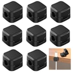 8 Pièces Cable Management Bureau, Magnetic Cable Clips, Organisateur De Câble Avec Auto Adhésifs, Magnetic Cable Clips, Support Cable Pour Bureau, Maison, Bureau Et Voiture (Noir)