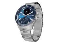 Withings Scanwatch Nova - 42 Mm - Rostfritt Stål - Smart Klocka Med Hybridfunktion Med Oyster Metal-Armband - Metall - Display 0.63" - Monokrom - Bluetooth Le - 63 G  - Blå