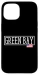 iPhone 15 Green Bay City USA Flag State Travel US America Women Men Case