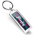 Stanley Name Retro Pink Blue Keyring   #118667