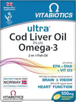 Vitabiotics Ultra Omega-3 Fish Oils Capsules with DHA EPA Nutritional Supplement